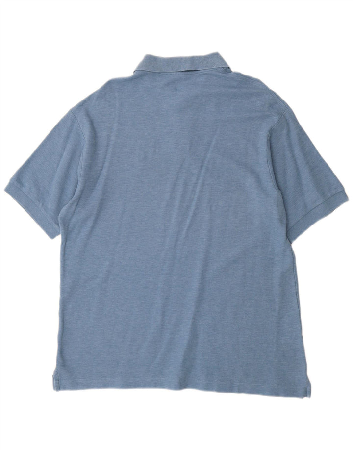 Fila Mens Polo Shirt IT 52 Large Blue Flecked Cotton