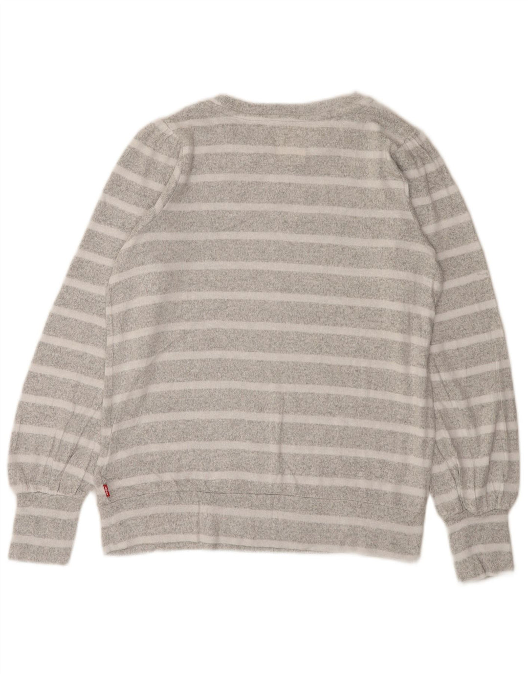 Levi's Girls Sweatshirt Jumper 13-14 Years Grey Striped Viscose