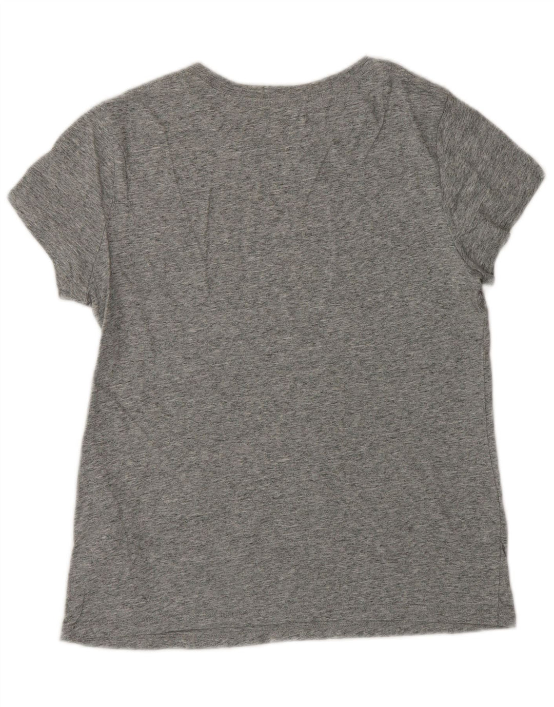 LEVI'S Womens Graphic T-Shirt Top UK 12 Medium Grey Flecked Cotton