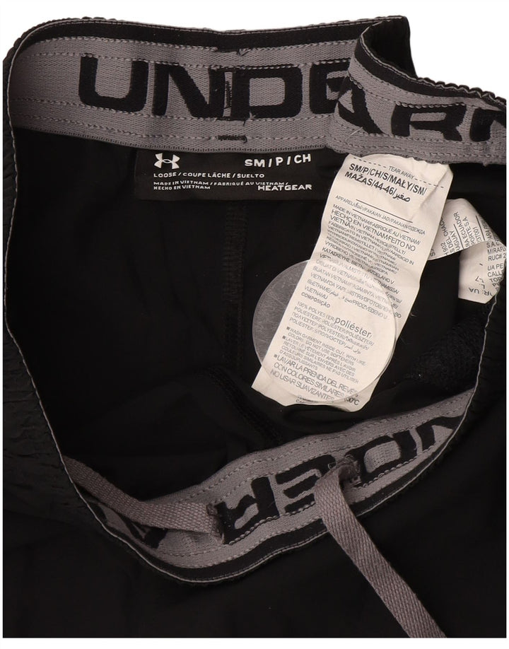 Under Armour Mens Graphic Loose Fit Sport Shorts Small Black Polyester