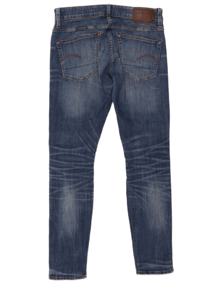 G-Star Womens 3301 Super Slim Jeans W32 L30 Blue Cotton