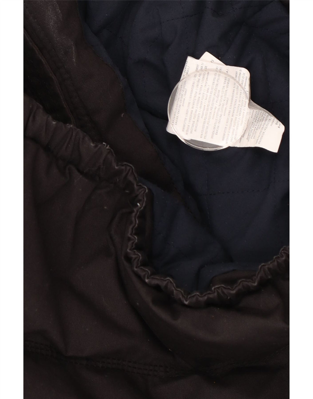 KHUJO Mens Hooded Padded Jacket UK 40 Large Black Colourblock Polyester