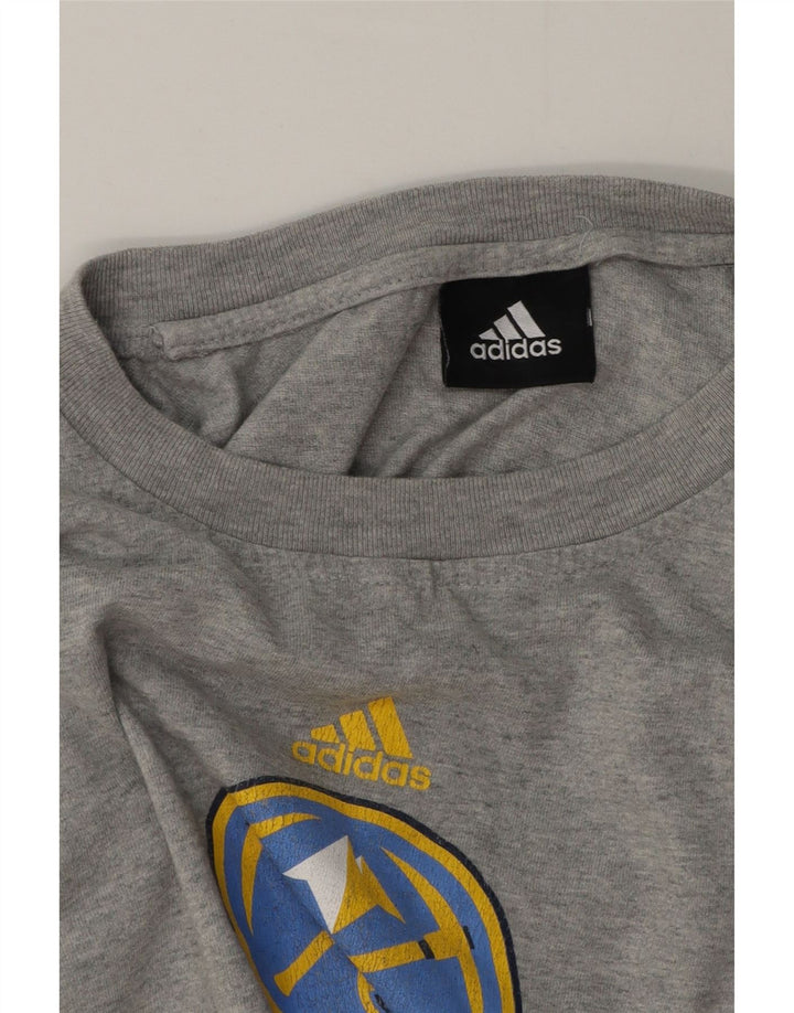 Adidas Mens Denver Nuggets Graphic Top Long Sleeve Medium Grey Flecked