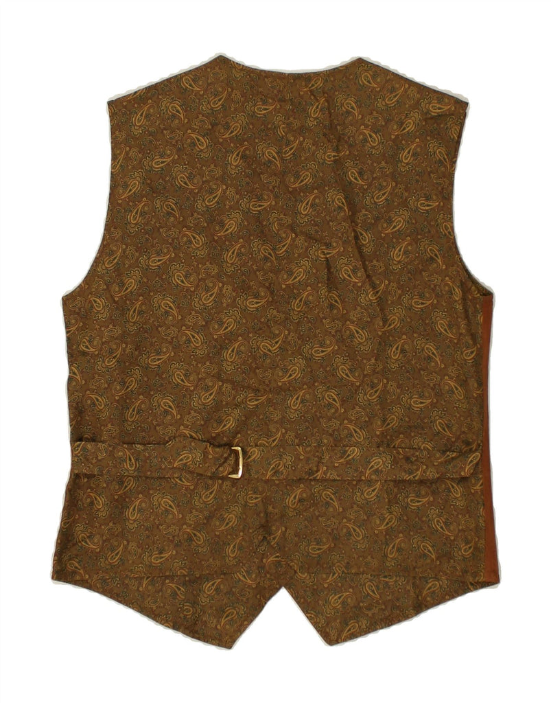 VINTAGE Womens Waistcoat EU 36 Small Brown Colourblock Vintage Vintage and Second-Hand Vintage from Messina Hembry 