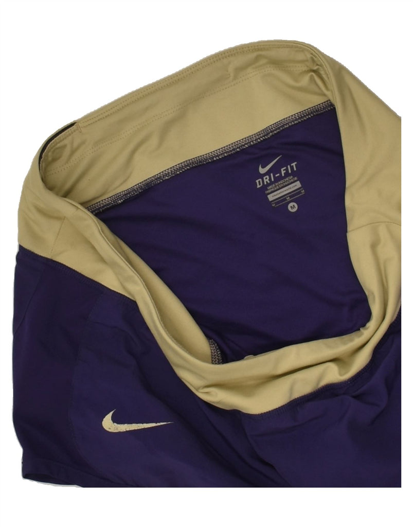 NIKE Womens Dri Fit Sport Shorts UK 12 Medium Navy Blue Polyester | Vintage Nike | Thrift | Second-Hand Nike | Used Clothing | Messina Hembry 