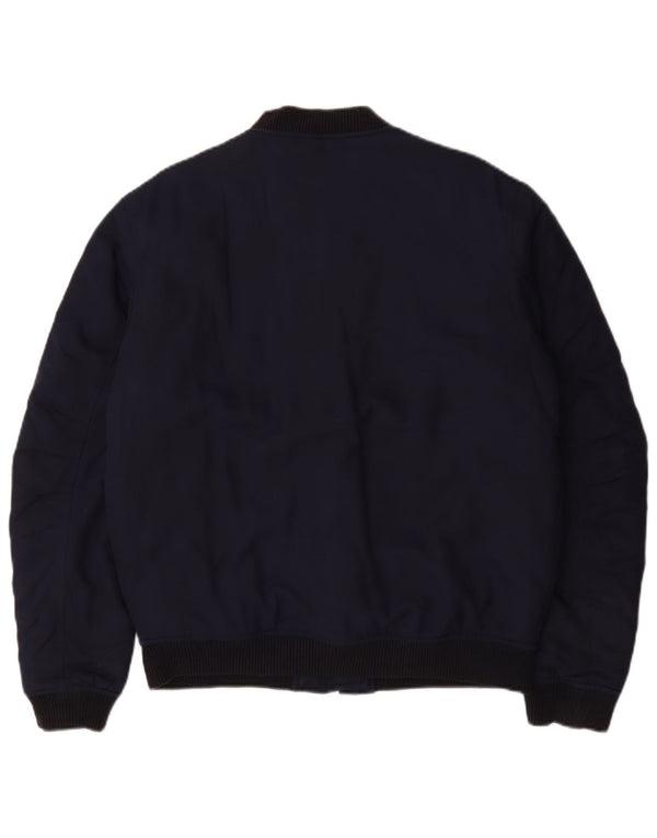 Jack Wills Mens Bomber Jacket UK 38 Medium Navy Blue Nylon
