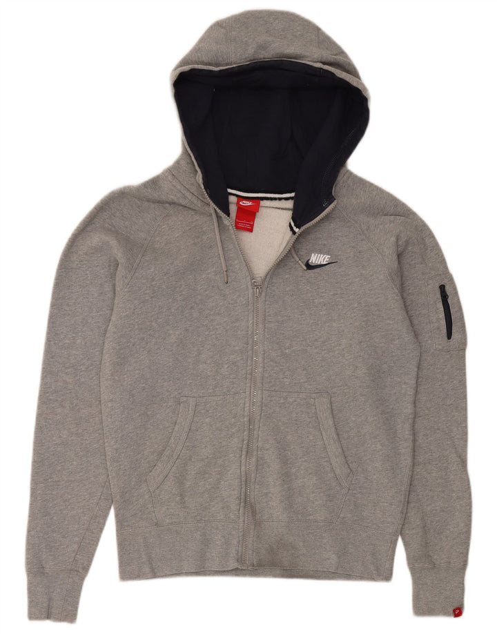 Nike Mens Zip Hoodie Sweater Small Grey Cotton