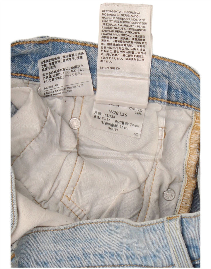 Levi's Womens 501 Straight Jeans W28 L26 Blue Cotton