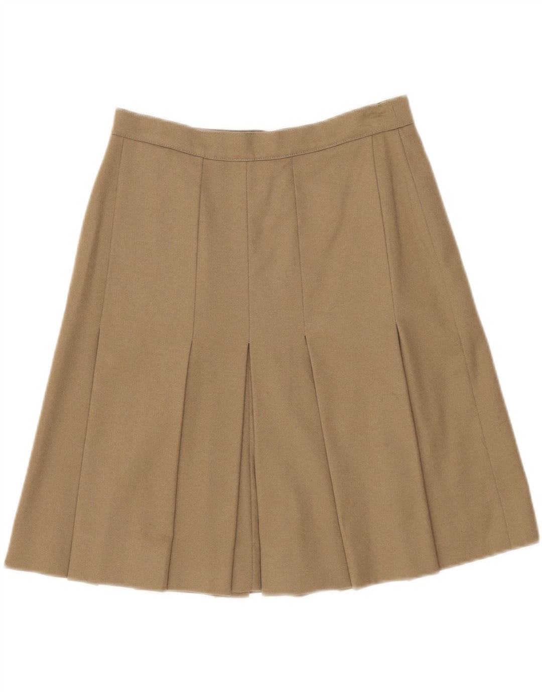 Vintage Womens Pleated Skirt W26 Small Khaki
