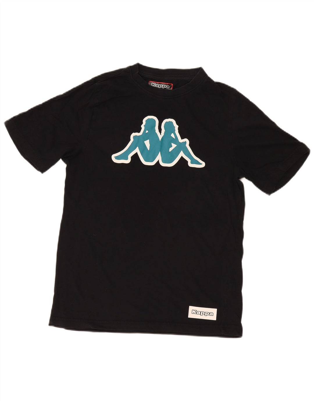 Kappa Mens Graphic T-Shirt Top Small Black Cotton