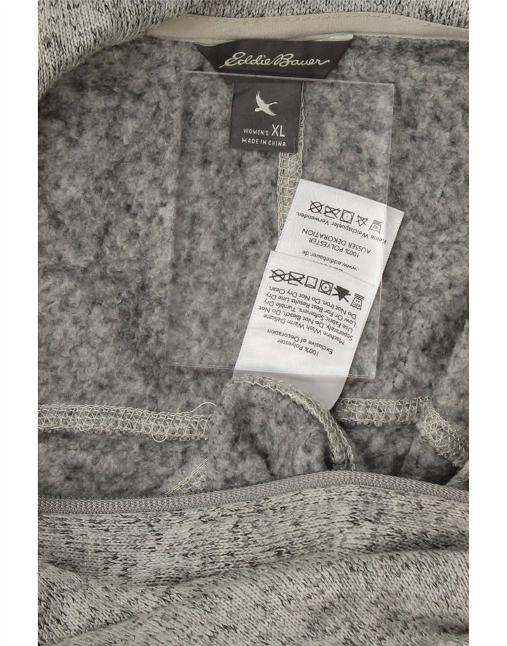 EDDIE BAUER Womens Tracksuit Top Jacket UK 18 XL Grey Polyester Vintage Eddie Bauer and Second-Hand Eddie Bauer from Messina Hembry 