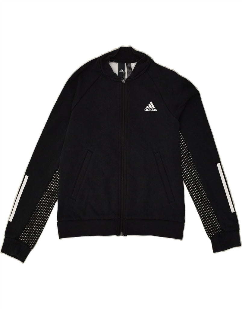 ADIDAS Boys Tracksuit Top Jacket 11-12 Years Black Colourblock Cotton | Vintage Adidas | Thrift | Second-Hand Adidas | Used Clothing | Messina Hembry 