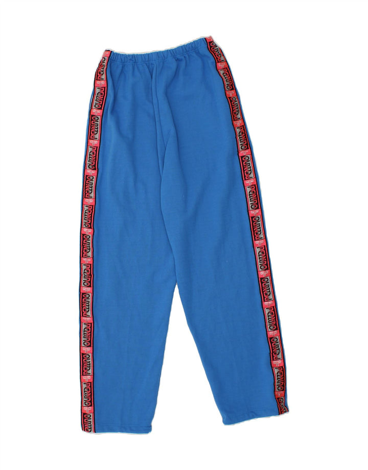 VINTAGE Womens Tracksuit Trousers IT 54 2XL Blue Colourblock