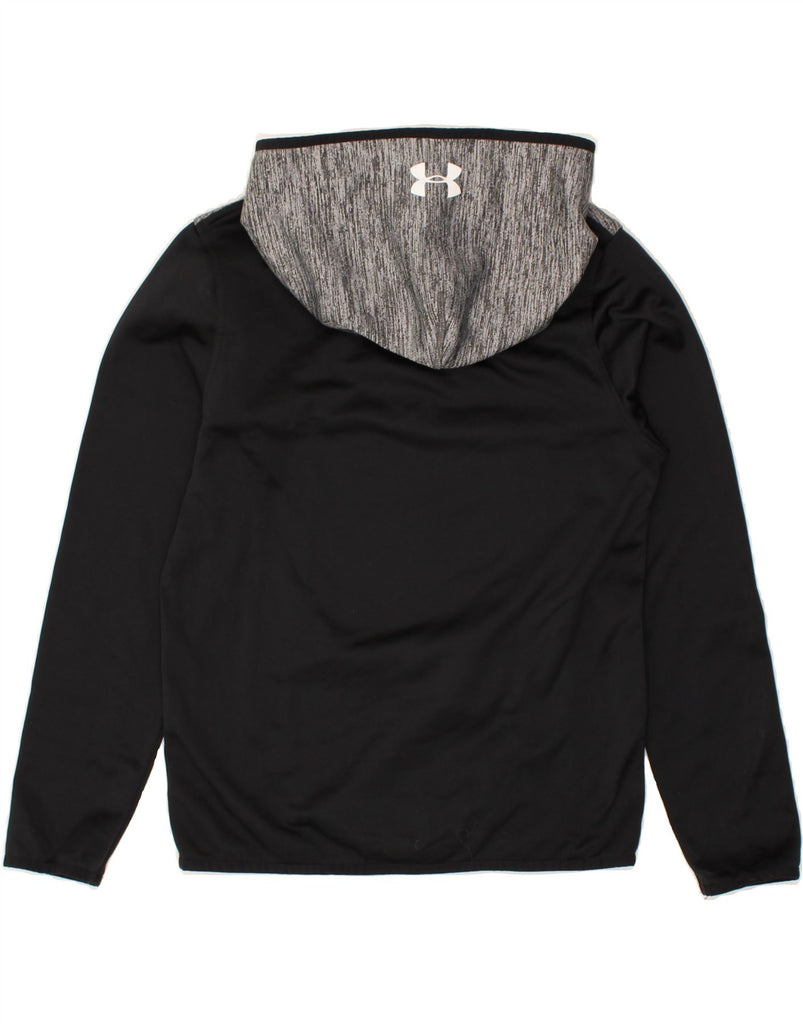 UNDER ARMOUR Boys Zip Neck Hoodie Jumper 14-15 Years Large Black | Vintage Under Armour | Thrift | Second-Hand Under Armour | Used Clothing | Messina Hembry 