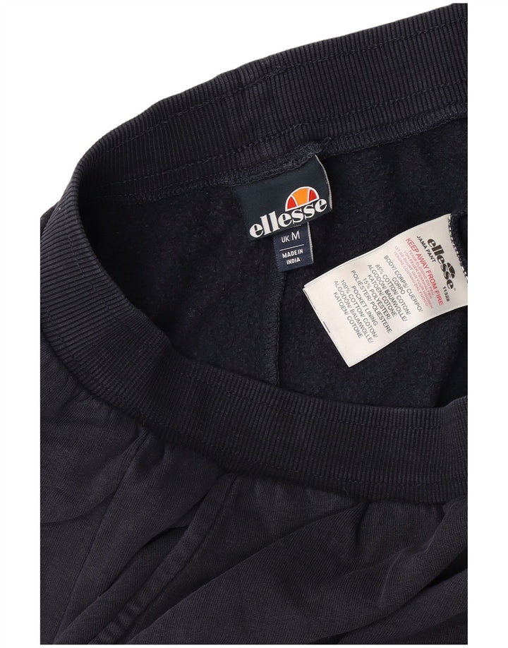 Ellesse Mens Graphic Tracksuit Trousers Joggers Medium Navy Blue Cotton