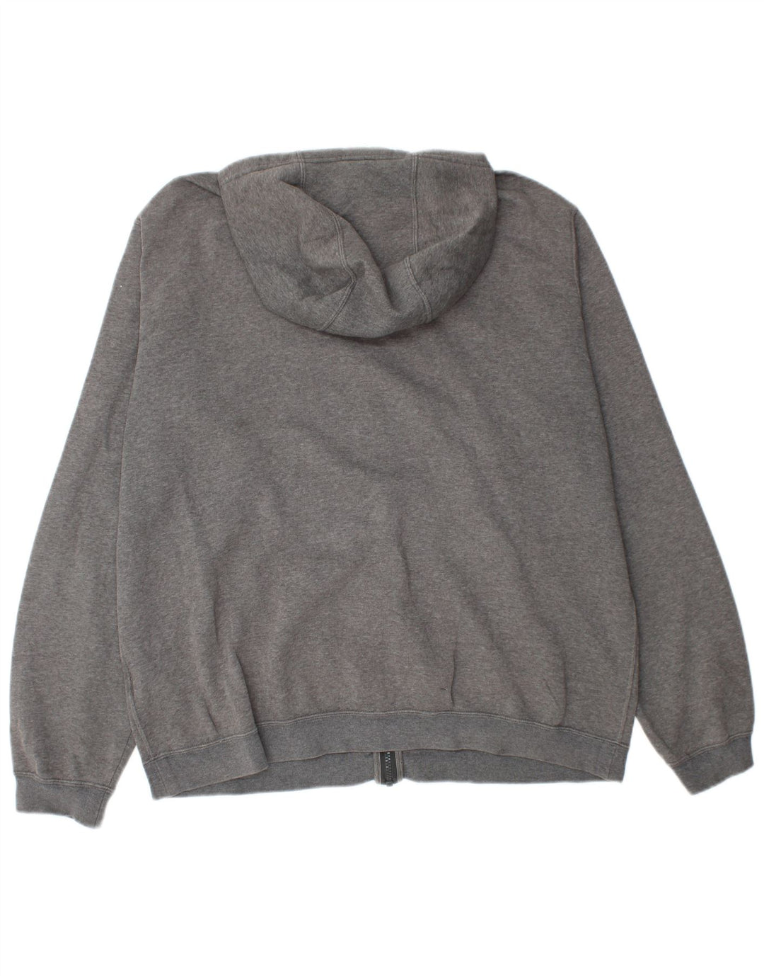NIKE Mens Zip Hoodie Sweater XL Grey Cotton
