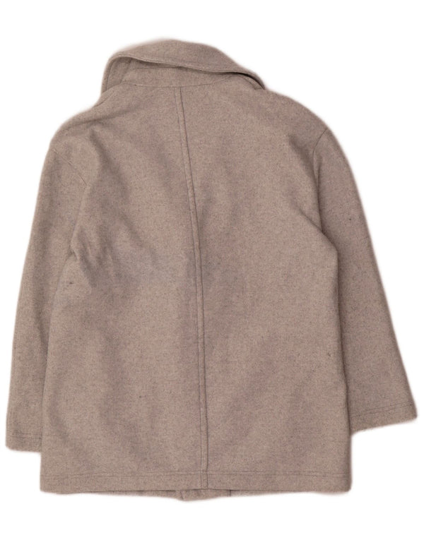 Zara Womens Oversized Open Blazer Jacket UK 10 Small Grey Polyester