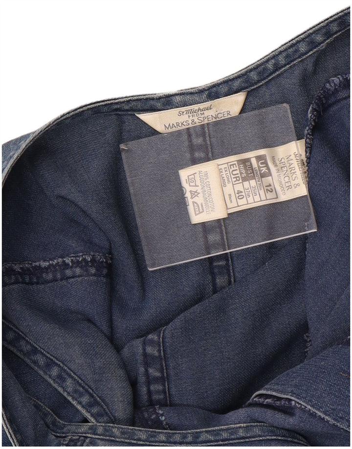 Marks & Spencer Womens Maxi Sleeveless Denim Dress UK 12 Medium Blue