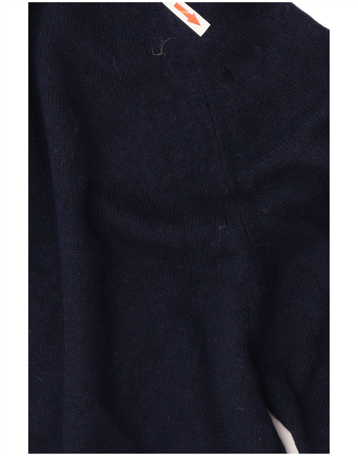 Marks & Spencer Mens Crew Neck Jumper Sweater XL Navy Blue Lambswool