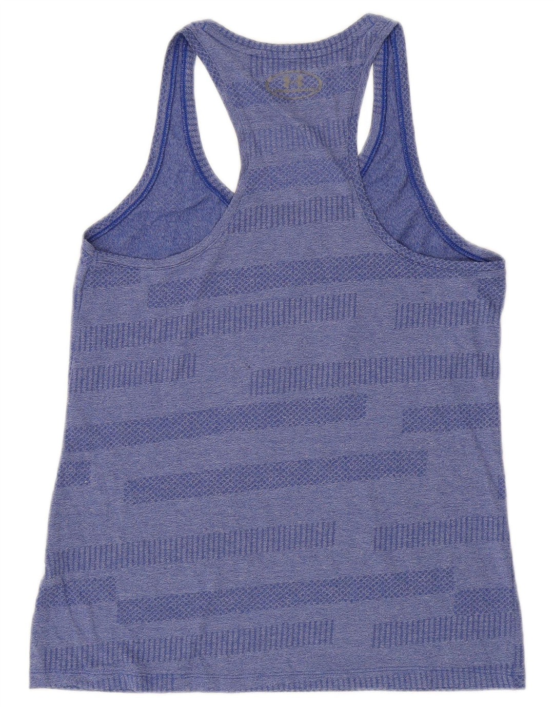 Under Armour Womens Heat Gear Vest Top UK 12 Medium Blue Striped