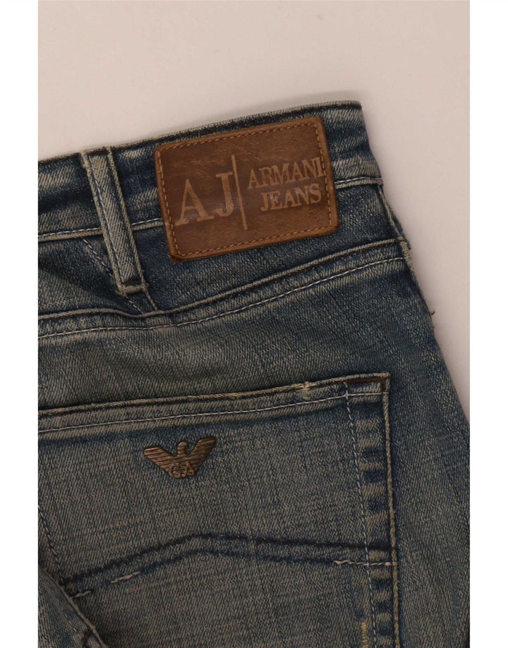 Armani Mens Slim Jeans W30 L32 Blue Cotton