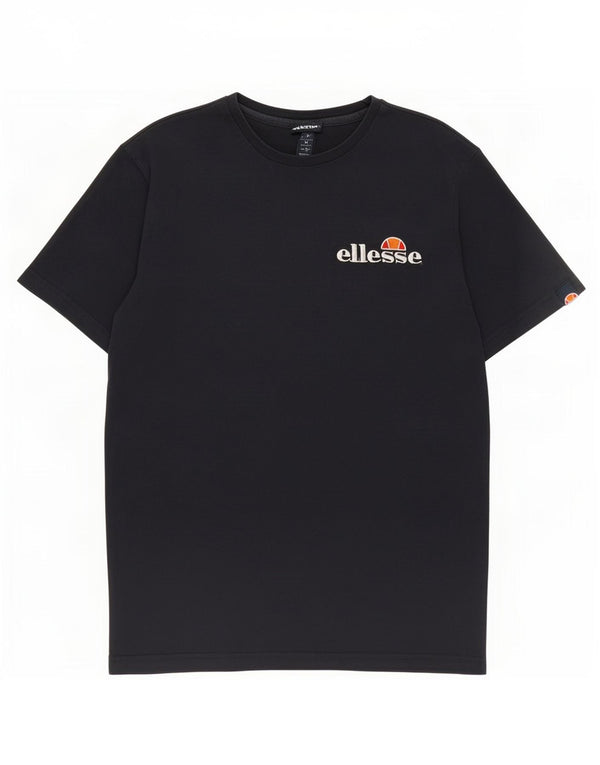 Ellesse Mens Graphic T-Shirt Top Medium Navy Blue Cotton