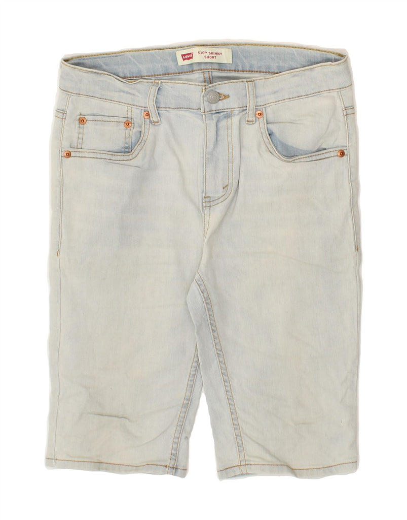 LEVI'S Boys 510 Skinny Denim Shorts 15-16 Years W30 Blue Cotton Vintage Levi's and Second-Hand Levi's from Messina Hembry 