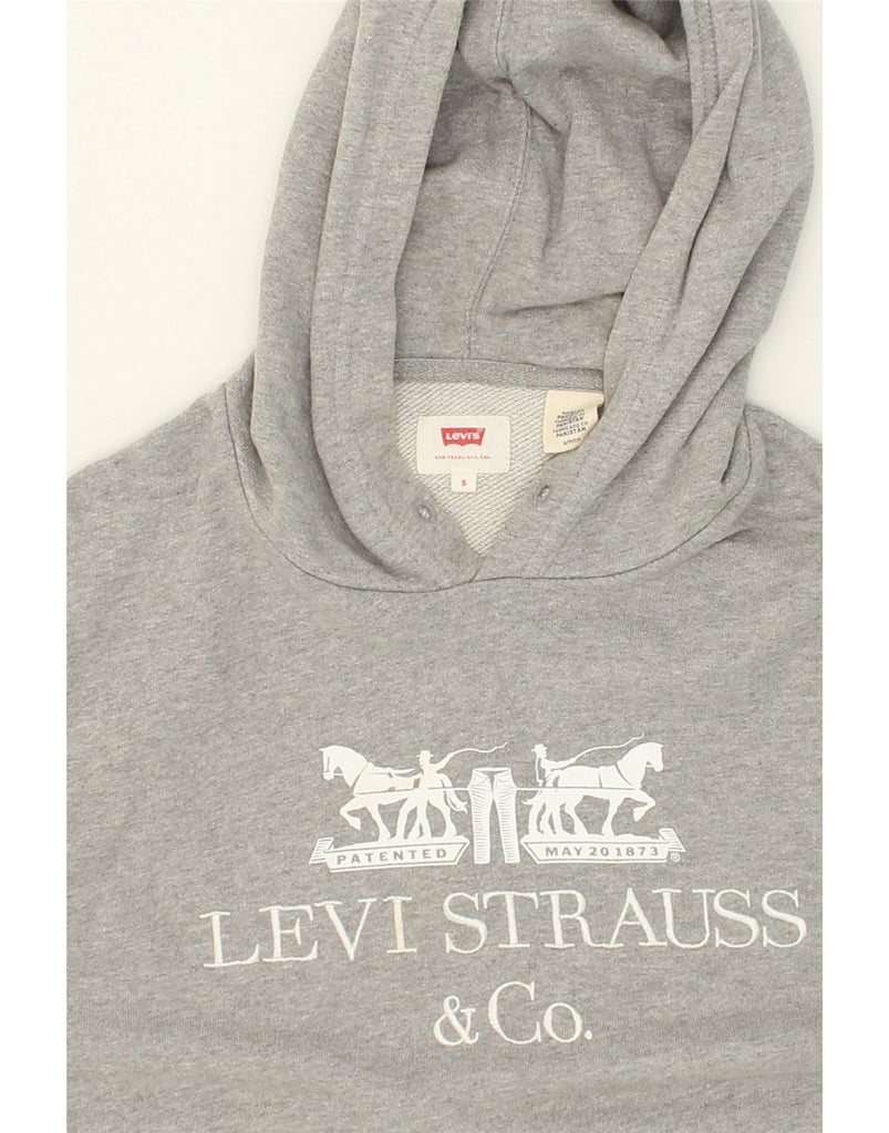 LEVI'S Mens Graphic Hoodie Jumper Small Grey Cotton | Vintage Levi's | Thrift | Second-Hand Levi's | Used Clothing | Messina Hembry 