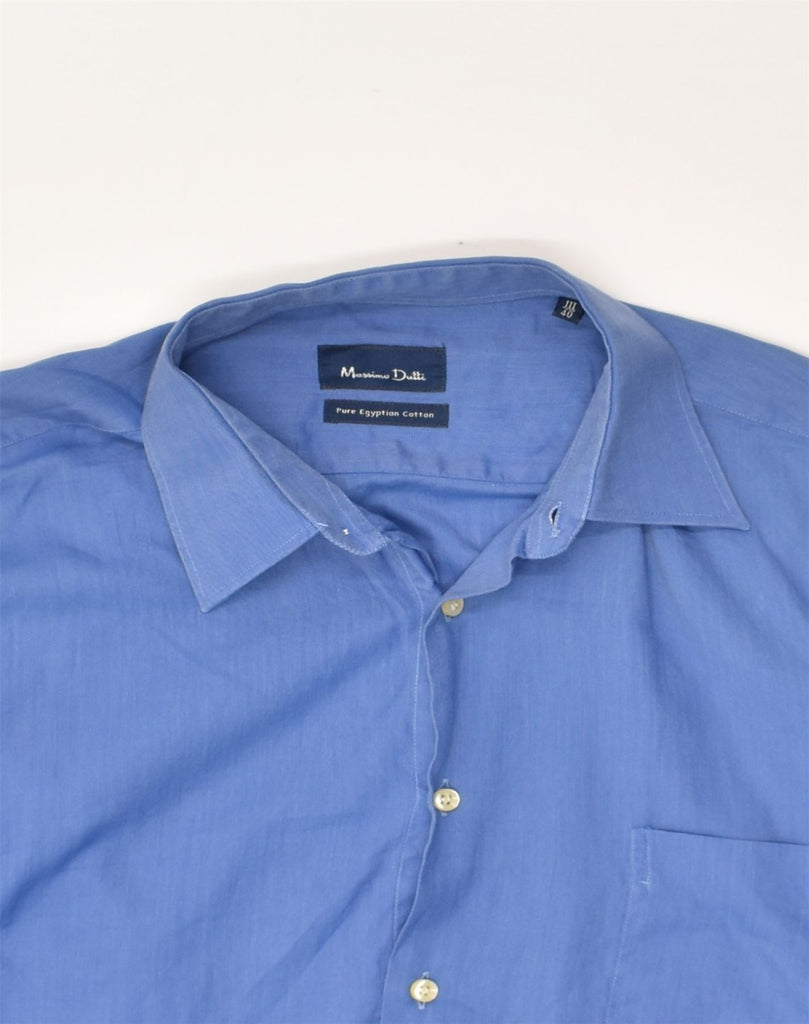 MASSIMO DUTTI Mens Shirt Size 40 Medium Blue Cotton | Vintage Massimo Dutti | Thrift | Second-Hand Massimo Dutti | Used Clothing | Messina Hembry 