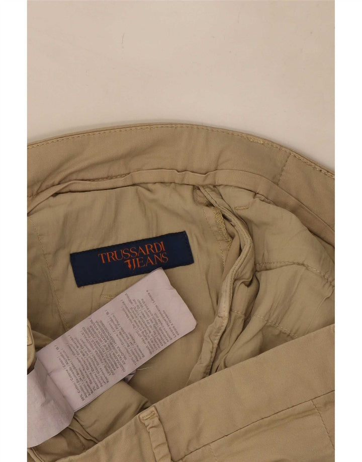 Trussardi Womens Chino Shorts W30 Medium Beige Cotton
