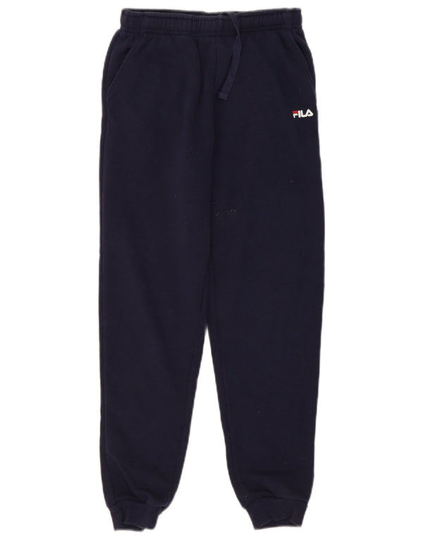 Fila Girls Tracksuit Trousers Joggers 11-12 Years Navy Blue Cotton