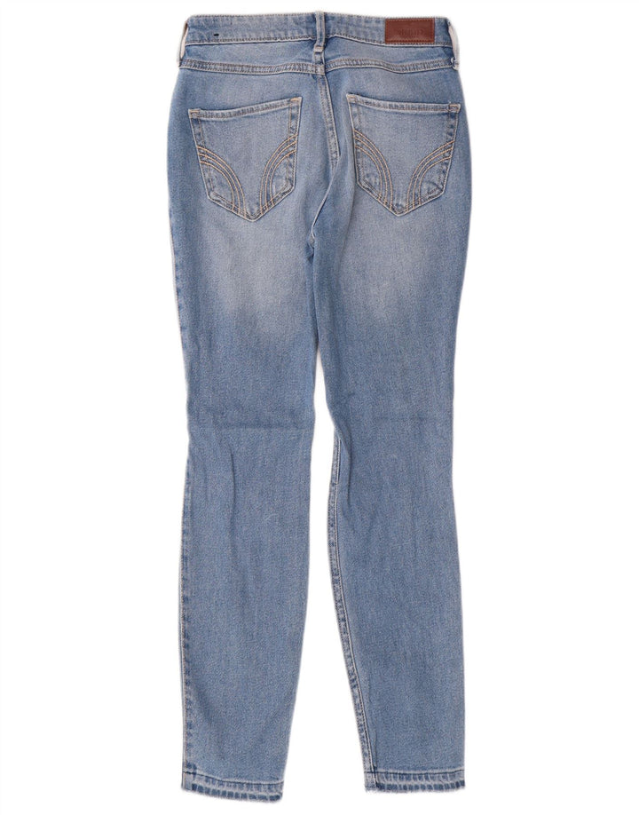 HOLLISTER Womens Distressed High Rise Skinny Jeans US 00 2XS W23 L26 Blue