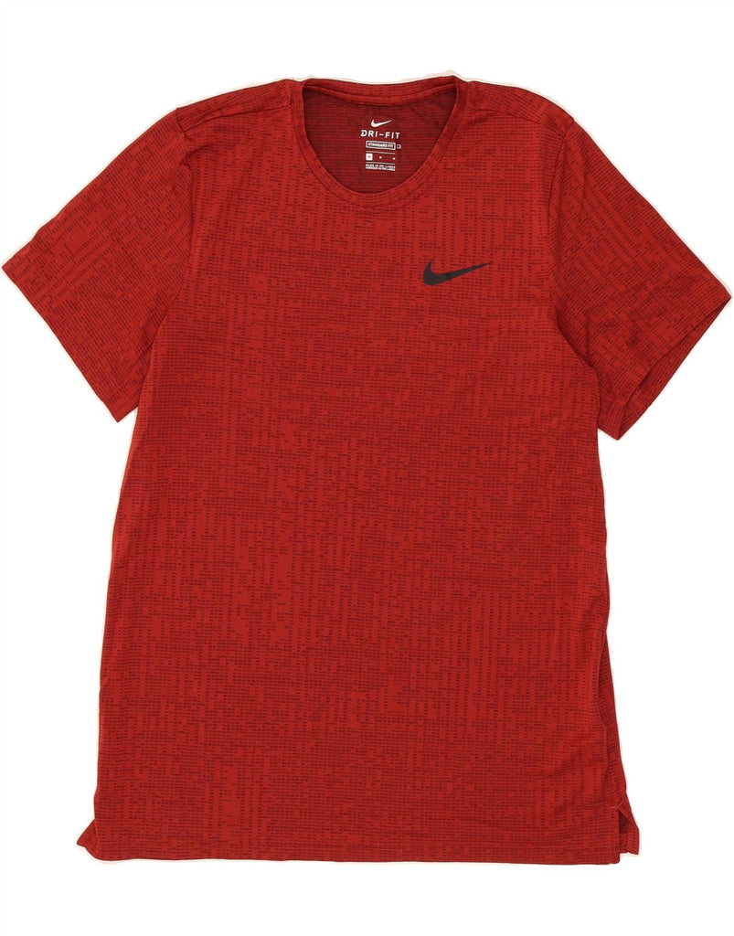 NIKE Mens Dri Fit Standard Fit T-Shirt Top Medium Red Polyester Vintage Nike and Second-Hand Nike from Messina Hembry 