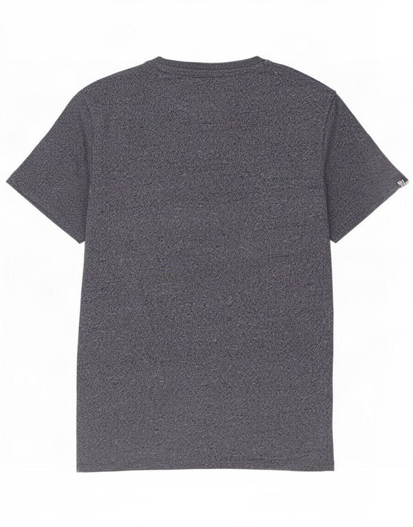 Superdry Mens Graphic T-Shirt Top Medium Navy Blue Flecked Cotton