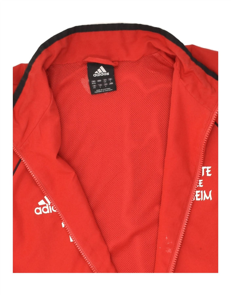 ADIDAS Mens Graphic Tracksuit Top Jacket UK 38/40 Medium Red Colourblock | Vintage Adidas | Thrift | Second-Hand Adidas | Used Clothing | Messina Hembry 