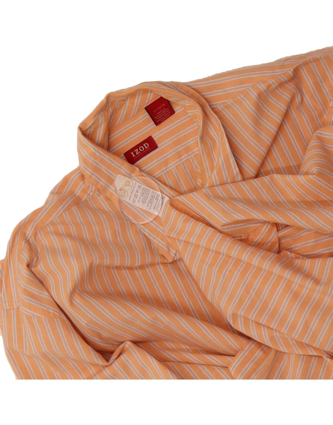 IZOD Mens Big & Tall Shirt XL Orange Striped Cotton Vintage Izod and Second-Hand Izod from Messina Hembry 