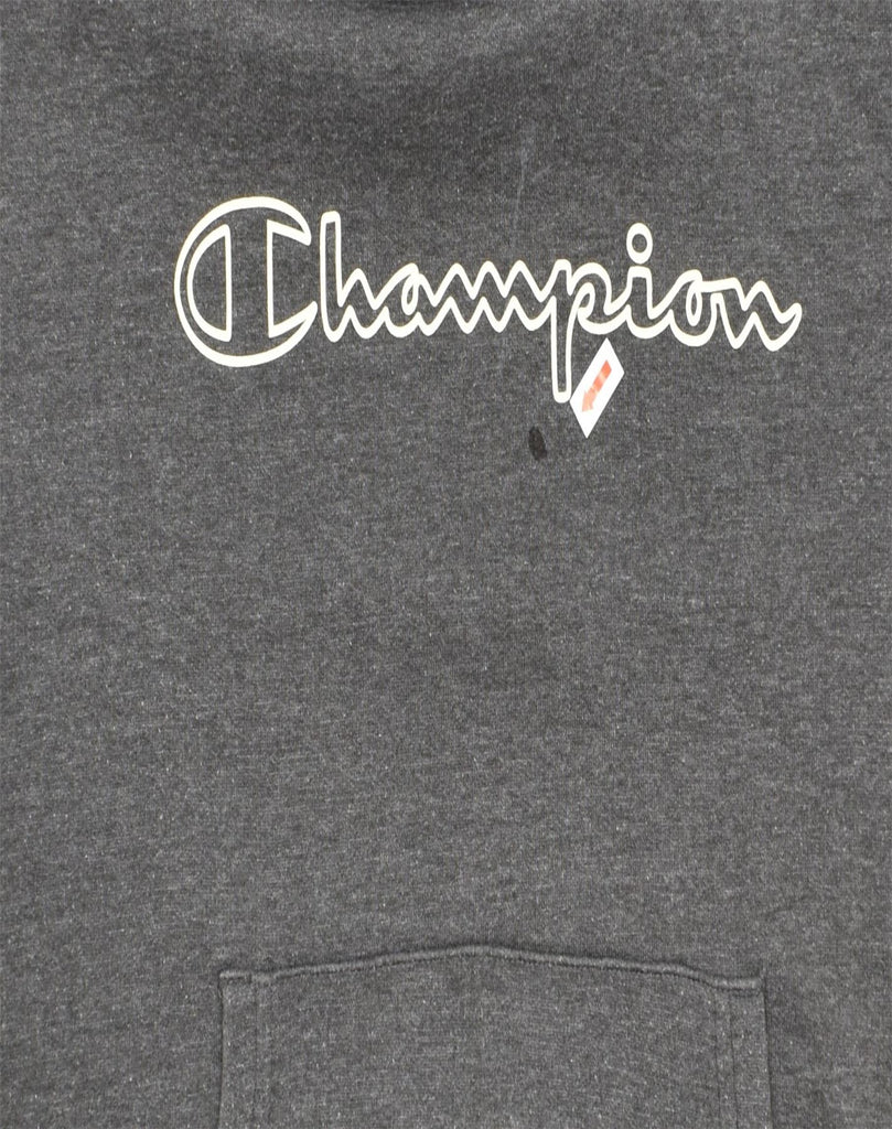 CHAMPION Boys Graphic Hoodie Jumper 11-12 Years Large Grey | Vintage | Thrift | Second-Hand | Used Clothing | Messina Hembry 