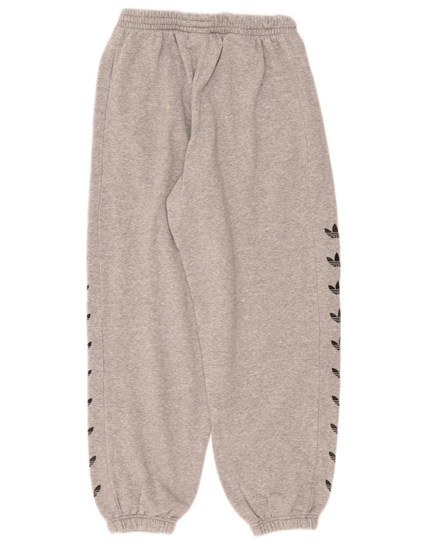 Adidas Womens Graphic Tracksuit Trousers Joggers UK 12 Medium Grey Flecked