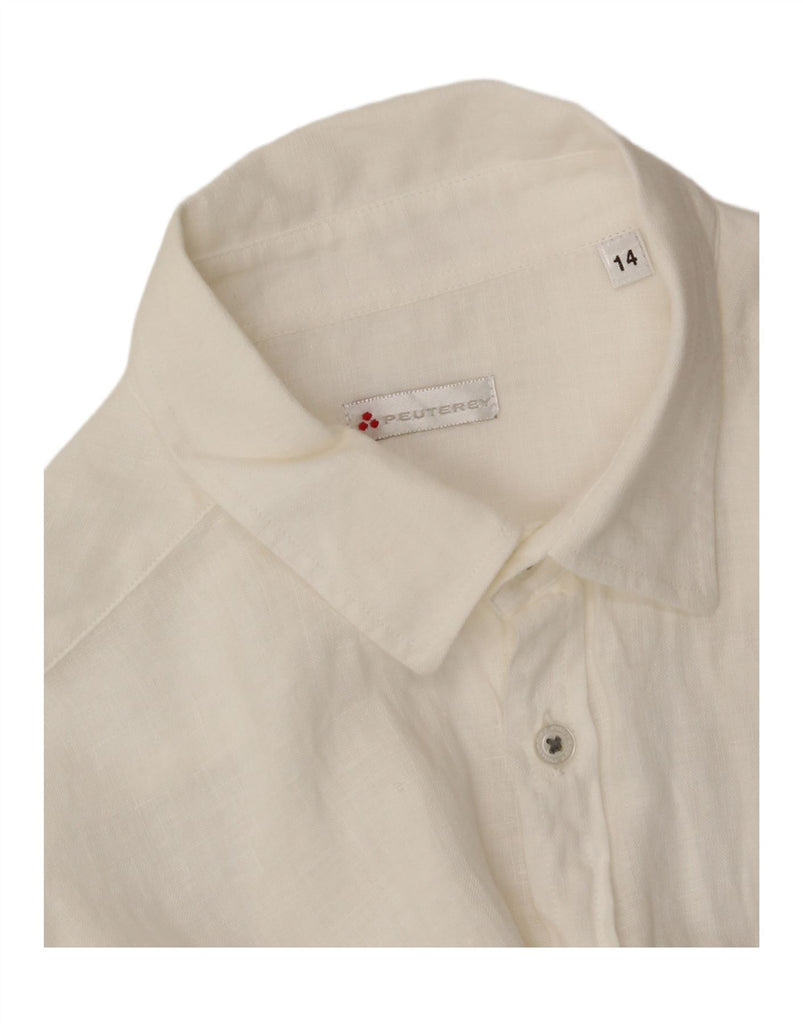 PEUTEREY Boys Shirt 13-14 Years White Vintage PEUTEREY and Second-Hand PEUTEREY from Messina Hembry 
