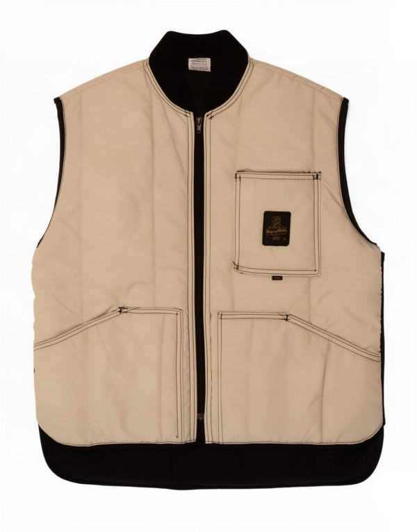 Refrigiwear Mens Padded Gilet UK 42 XL Off White Colourblock Nylon