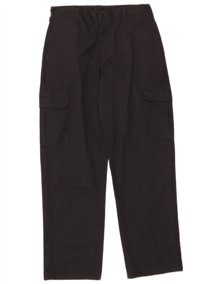 Dickies Mens Straight Cargo Trousers W32 L32 Black Polyester
