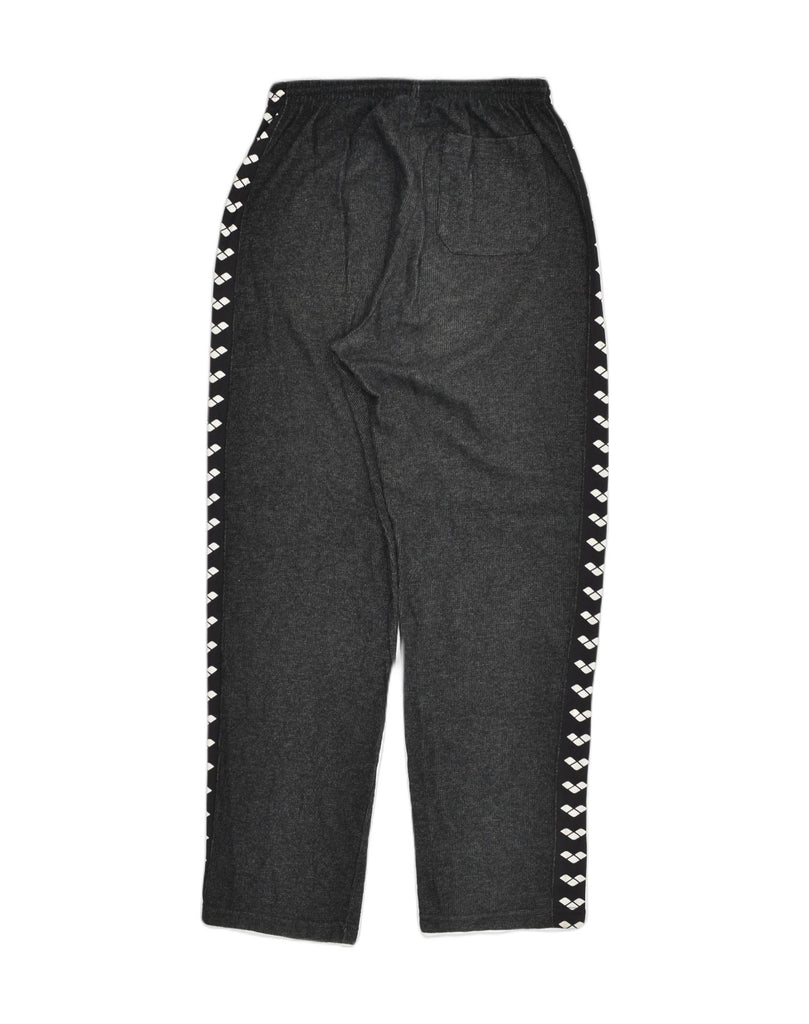 ARENA Mens Graphic Tracksuit Trousers Medium Black Cotton | Vintage Arena | Thrift | Second-Hand Arena | Used Clothing | Messina Hembry 