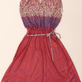 VINTAGE Womens A-Line Dress UK 12 Medium Red Floral Vintage Vintage and Second-Hand Vintage from Messina Hembry 