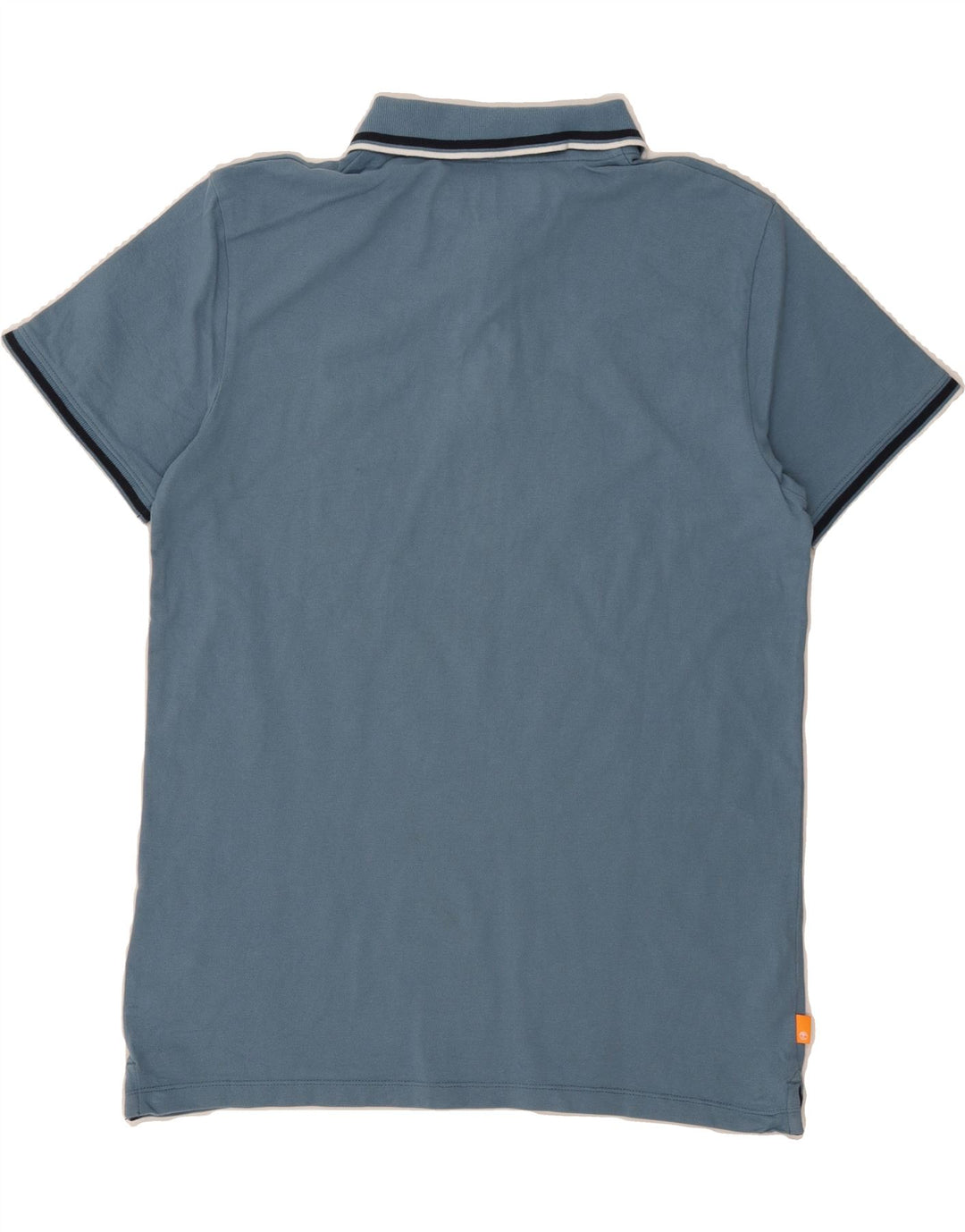 TIMBERLAND Mens Slim Fit Polo Shirt Large Blue Cotton Vintage Timberland and Second-Hand Timberland from Messina Hembry 