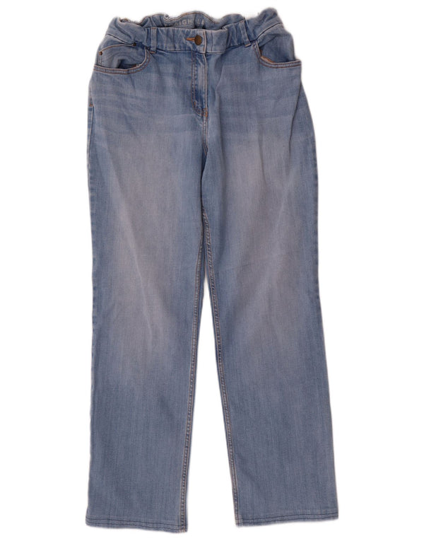Marks & Spencer Womens High Waist Straight Jeans UK 16 Large W32 L29 Blue