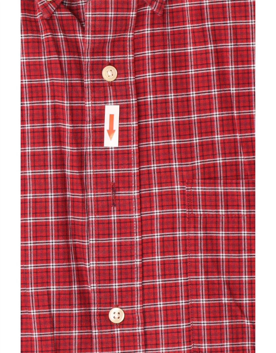 Izod Mens Shirt Medium Burgundy Plaid Cotton