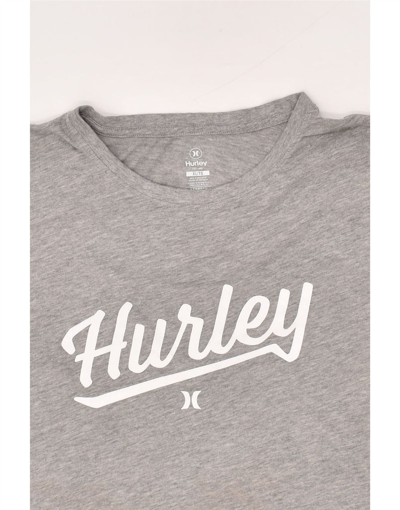 HURLEY Mens Graphic T-Shirt Top XL Grey Cotton | Vintage Hurley | Thrift | Second-Hand Hurley | Used Clothing | Messina Hembry 