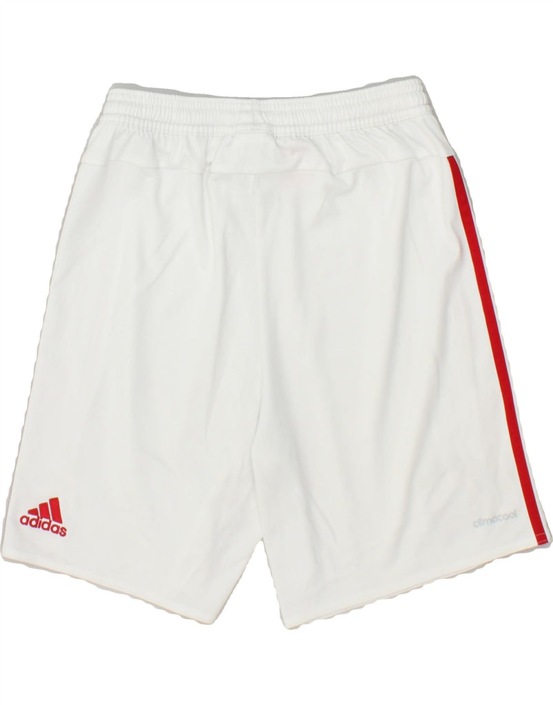 ADIDAS Boys FC Bayern Munchen Sport Shorts 11-12 Years White Polyester | Vintage Adidas | Thrift | Second-Hand Adidas | Used Clothing | Messina Hembry 