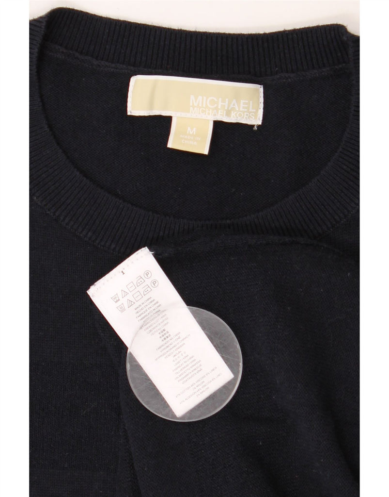 MICHAEL KORS Womens Crew Neck Jumper Sweater UK 12 Medium Navy Blue Vintage Michael Kors and Second-Hand Michael Kors from Messina Hembry 