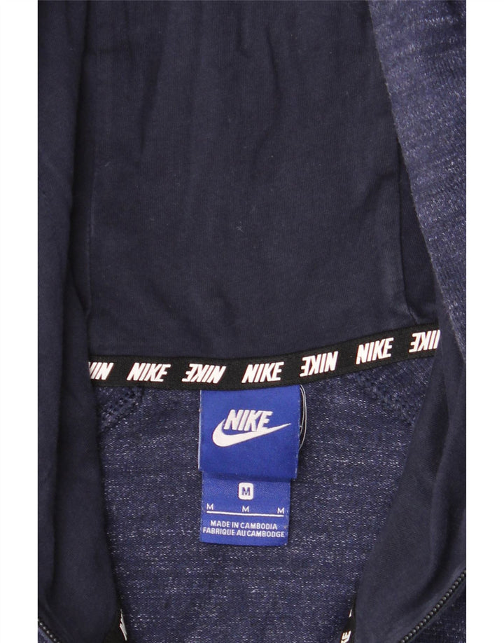 NIKE Mens Zip Hoodie Sweater Medium Navy Blue Cotton Vintage Nike and Second-Hand Nike from Messina Hembry 